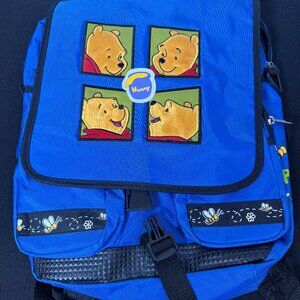 Disney Winnie the Pooh Kids Backpack Blue Hunny School Bookbag